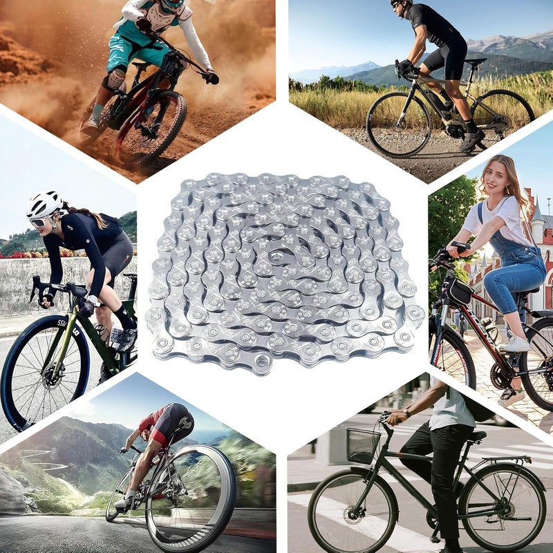 RainFlowwer 6/7/8/9/10/11/12 Speed Bike Chain – High-Strength, Durable & Smooth-Shifting for Road/Mountain Bikes (9-Speed) - Image 3